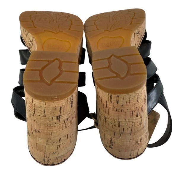 Born Bernese Strappy Cage Open Toe Cork Wedge Sandals Women's Size 9M - Picture 10 of 16